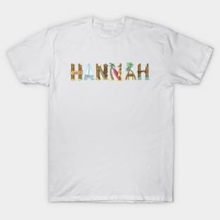 Hannah Personalized Beach Art T-Shirt